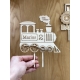 Cake topper train en bois à personnaliser, locomotive vintage