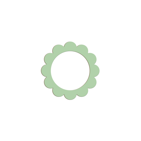 Rond de serviette fleur vert pastel, décoration Pâques