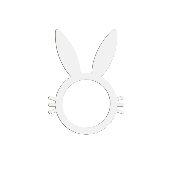 Rond de serviette lapin de Pâques, décoration table