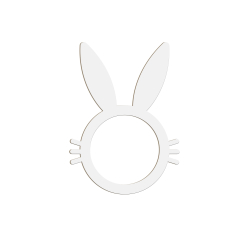 Rond de serviette lapin de Pâques, décoration table