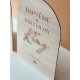 Panneau de bienvenue en bois personnalisé baptême anniversaire