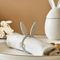 Rond de serviette original lapin, décoration de table