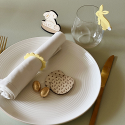 Décoration de verre lapin de Pâques, marque-verres lapin