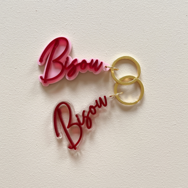 Porte-clés Bisou original, grigri porte-bonheur