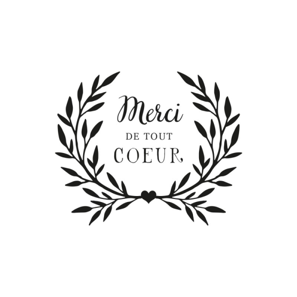 Tampon mariage remerciement merci bohème