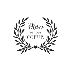 Tampon mariage remerciement merci bohème