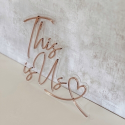 Enseigne style néon miroir rose gold This Is Us