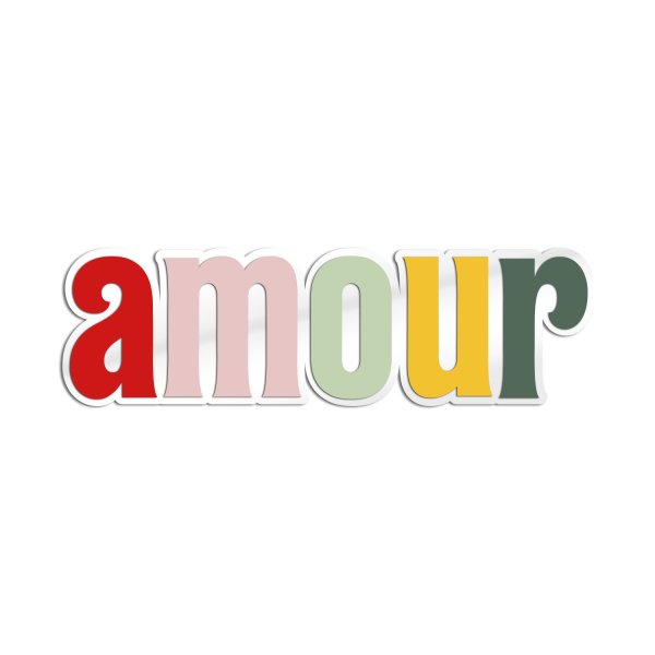 Enseigne murale décorative multicolor amour
