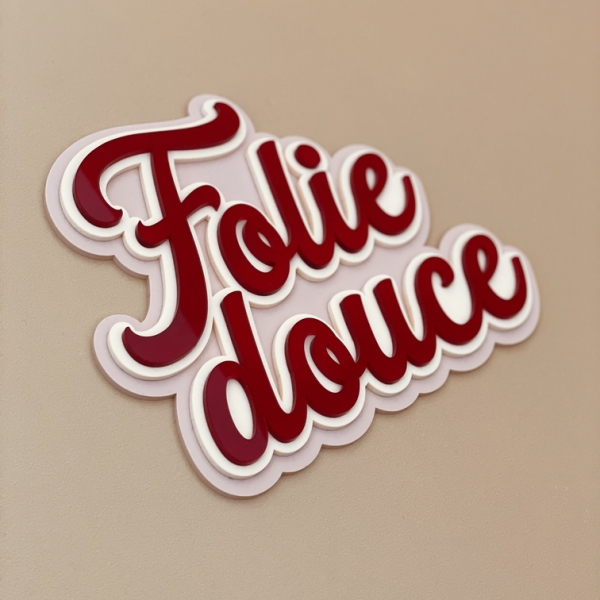Enseigne Folie Douce à accrocher, décoration d'intérieure maison