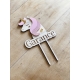 Cake topper anniversaire licorne arc-en-ciel