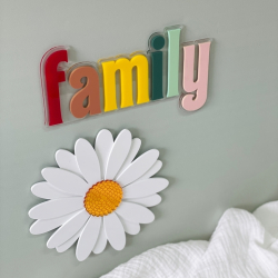 Décoration murale originale multicolore family