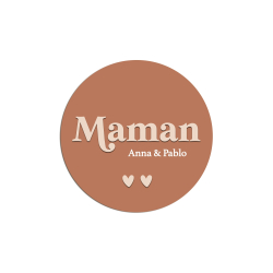 Magnet personnalisé terracotta Maman, cadeau fête des mères