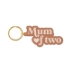 Porte-clef terracotta symbolique pour maman, cadeau mum of two