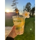 Rondelle de verre marguerite en plexiglas pour cocktail de printemps