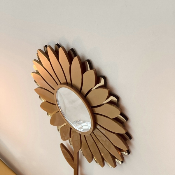 Miroir original fleur, tournesol à accrocher