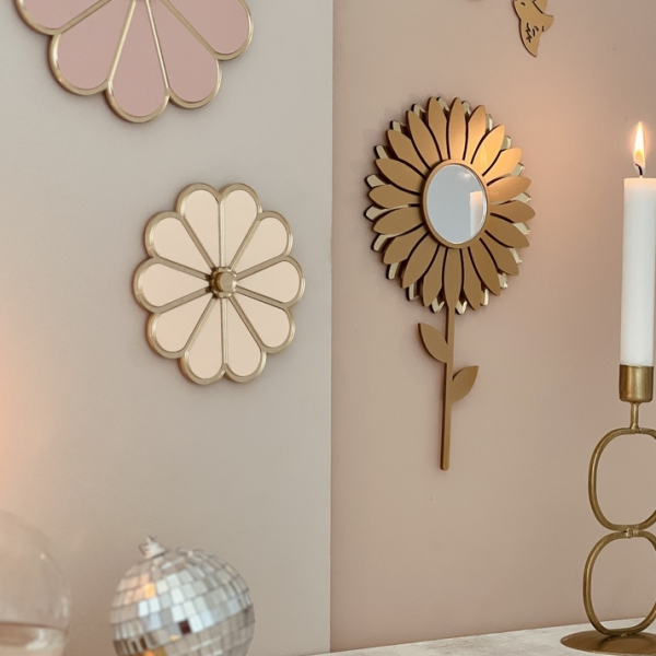 Décoration d'intérieur originale et poétique, miroir tournesol décoratif