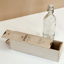 Caisse de vin en bois personnalisé fête des pères