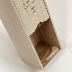Coffret caisse de vin en bois fête des pères, cadeau personnalisé papa