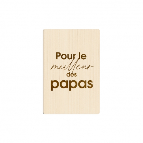 Carte postale en bois, cadeau Fête des pères - Print Your Love