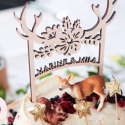 Cake topper bois de cerf Print Your Love x Petit champignon de Paris