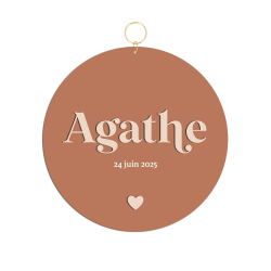 Carte naissance terracotta, annonce prénom bébé