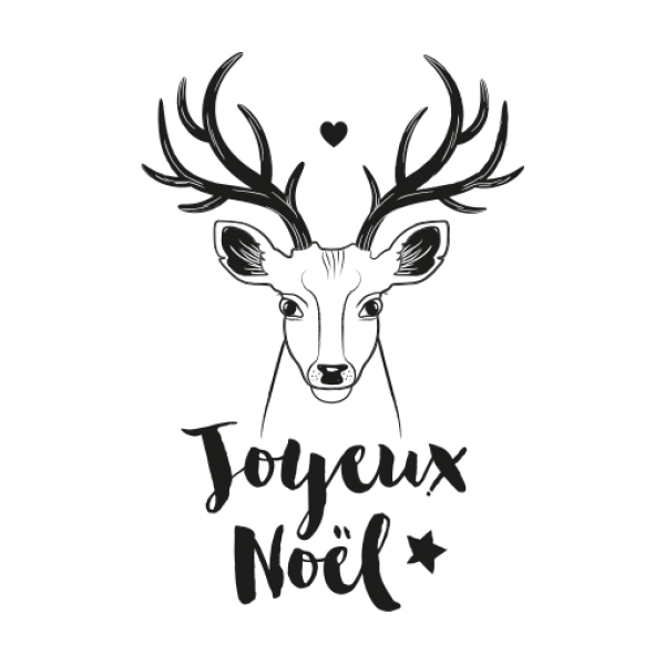 Tampon encreur Joyeux Noël renne