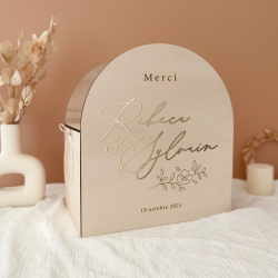 Urne de mariage blossom, boîte en bois personnalisée