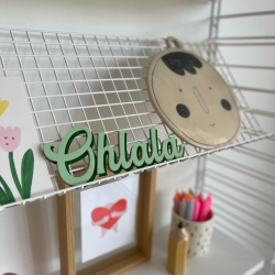 Enseigne Ohlala vert en plexiglas bi matières, décoration originale
