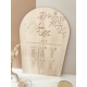 Plan de table original en bois, mariage fleuri 