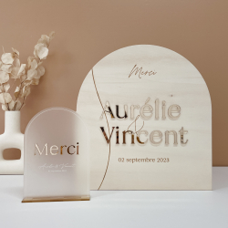 Cagnotte en bois personnalisée pour mariage, panneau urne