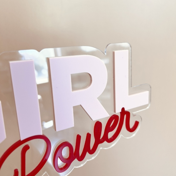 Enseigne décorative plexiglas Girl Power