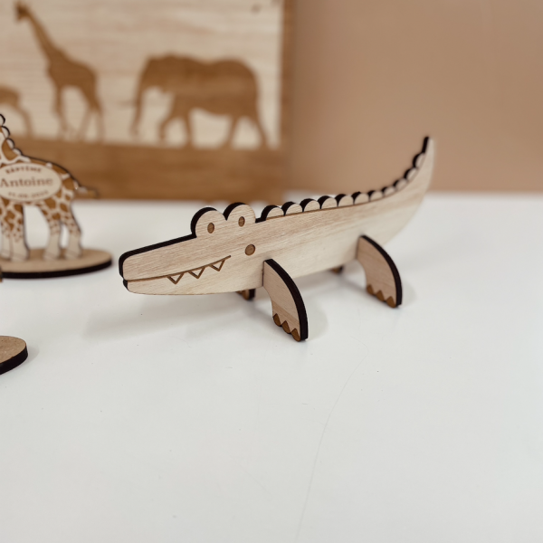 Invitation anniversaire crocodile, anniversaire thème savane