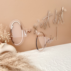 Enseigne mariage style néon, citation On s'est dit Oui !