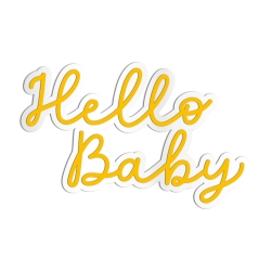 Enseigne style néon Hello Baby