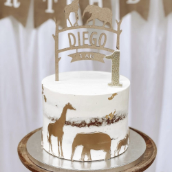 Cake topper savane à personnaliser avec prénom