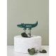 Cake topper crocodile anniversaire, coloris plexi mat vert