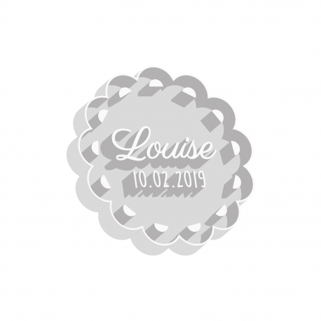 Presse à gâteaux baptême anniversaire enfant dentelle personnalisée