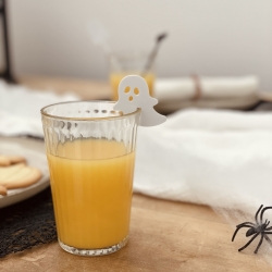Marque-verre fantôme, décoration originale table Halloween
