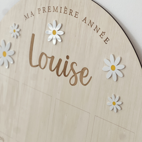 Panneau marguerite premier anniversaire enfant