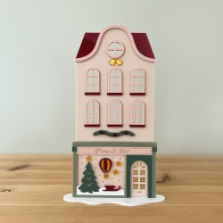 Village miniature de Noël, Maison de Noël et son magasin