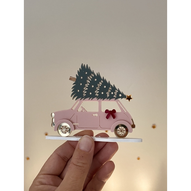 Boule de Noël Rosie la voiture et son sapin - Print Your Love