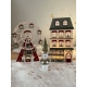 Mini monde de Noël, Maison de Noël colorée et son café
