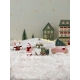 Village de Noël miniature artisanal, Rosie la voiture rose et son sapin