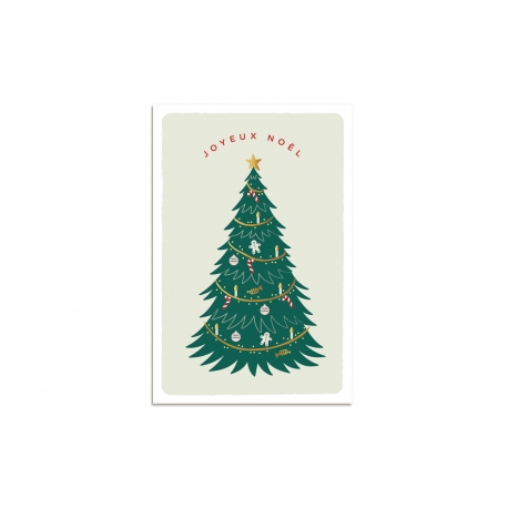 Carte de voeux de Noël, le majestueux sapin