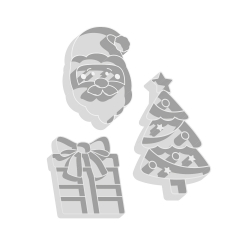 Emporte-pièces pour biscuits, Père Noël, sapin et cadeau de Noël