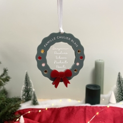 Idée cadeau personnalisé famille - Ensemble de boule de Noël