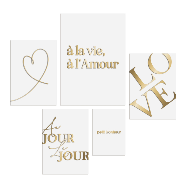 Composition murale originale, affiches en plexiglas amour famille