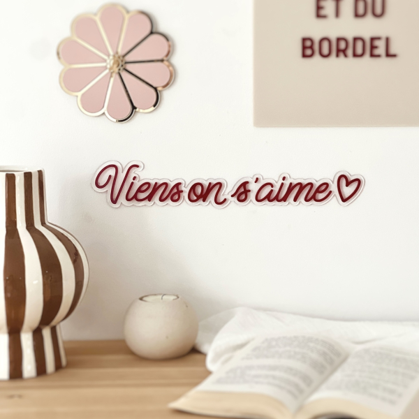Décoration murale citation amour, cadeau original St Valentin