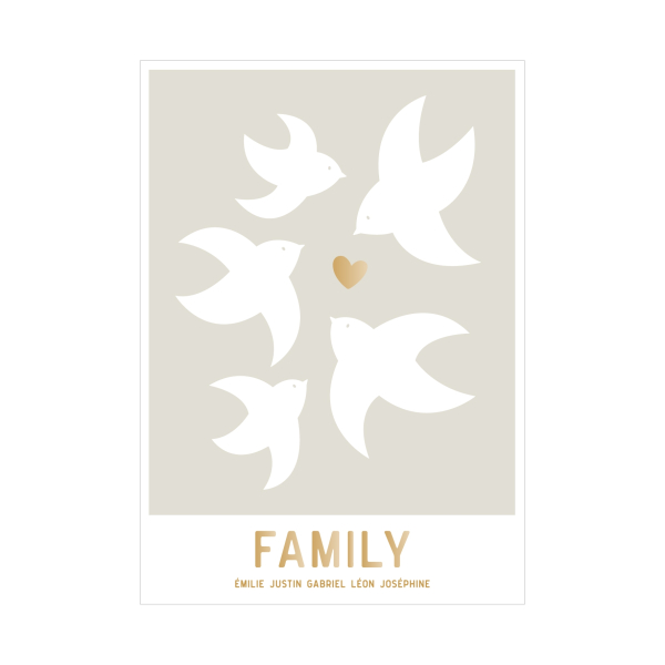 Affiche en plexiglas originale, oiseaux