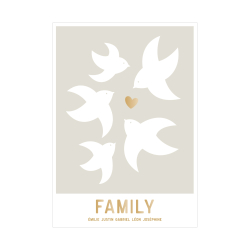 Affiche en plexiglas originale, oiseaux